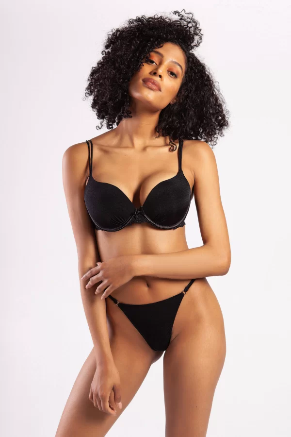 Goldy Heavy Push Up Bra, Siyah Renk  Konforlu Ve Şık Sütyen