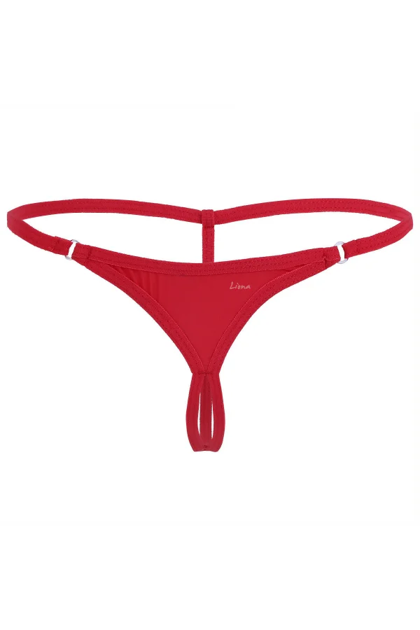 Halkalı Mini Kırmızı Kadın Fantezi G String