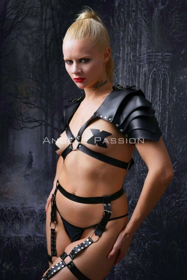 Kadın Gladyatör Jartiyer Harness Takım, Cosplay Kostüm - Brf1345