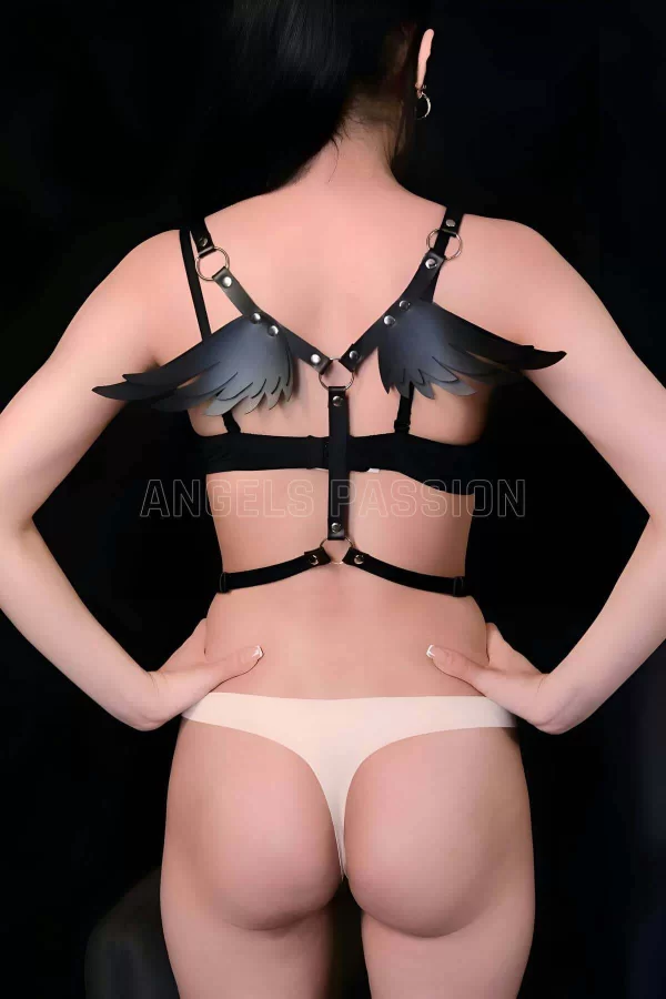 Kanatlı Şık Ve Seksi Deri Harness - Brf642