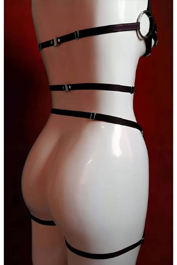 Lastik Seksi Jartiyer Harness - Kadın Erotik Giyim - Bayan Lastik İç Giyim - Brf568