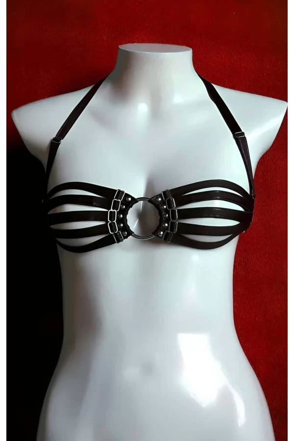 Lastik Sütyen Harness - Seksi Bayan Sütyen Lastik Harness - Seksi İç Giyim - Brf577