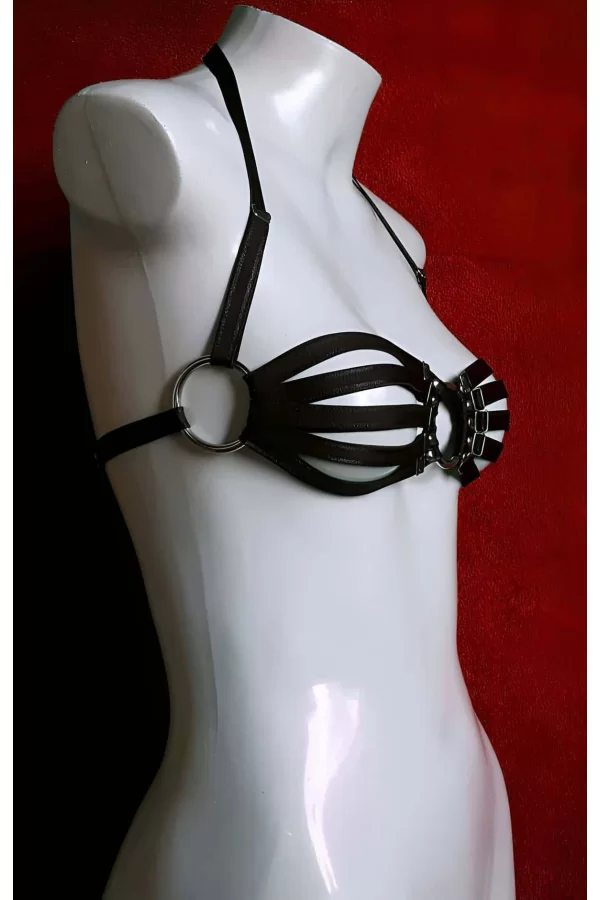 Lastik Sütyen Harness - Seksi Bayan Sütyen Lastik Harness - Seksi İç Giyim - Brf577