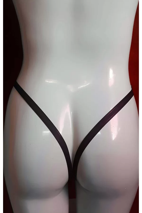 Lastik Tanga Harness - Seksi Harness Külot - Erotik Lastik Harness İç Çamaşırı - Brf572