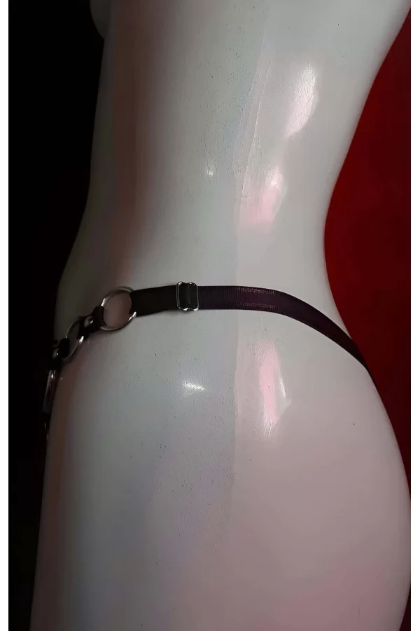 Lastik Tanga Harness - Seksi Harness Külot - Erotik Lastik Harness İç Çamaşırı - Brf572