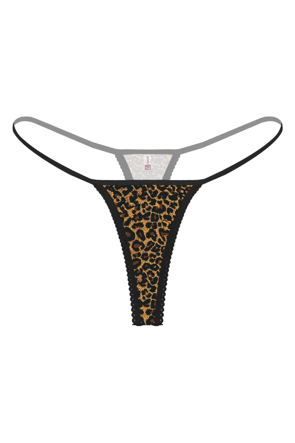 Leopar Desenli Büyük Beden Fantezi String