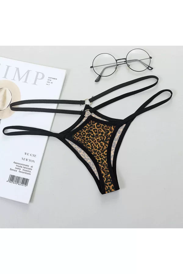 Leopar Desenli Fantazi String Külot