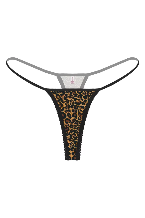 Leopar Desenli Kadın Fantezi String