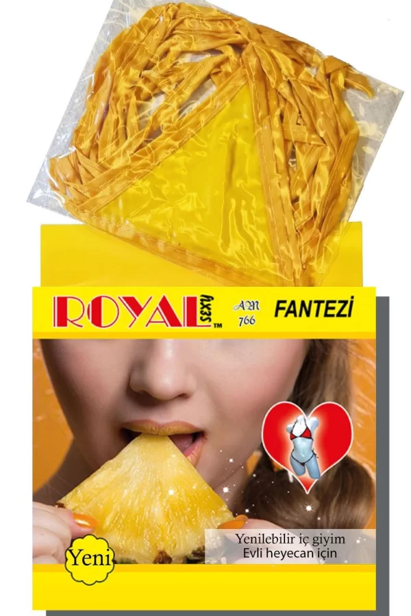 Luz&Pos Arias Closet Fantezi Tüketilebilen Yenilebilir Ananas Aromalı İç Çamaşırı Takımı