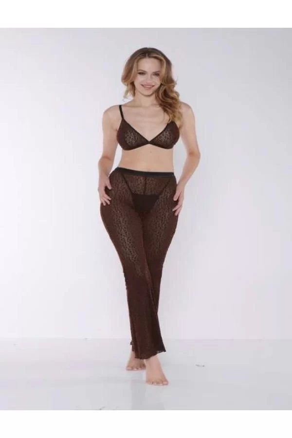 Luz&Pos Arias Closet Siyah Transparan Fantezi Sütyen Pijama Takımı