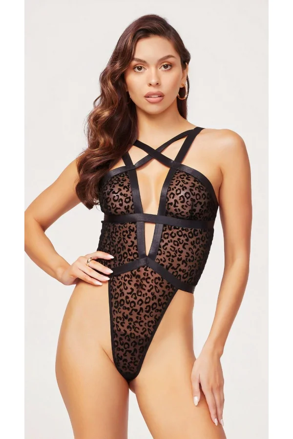Luz&Pos Arias Closet Siyah Transparan İp Detaylı Fantezi Babydoll
