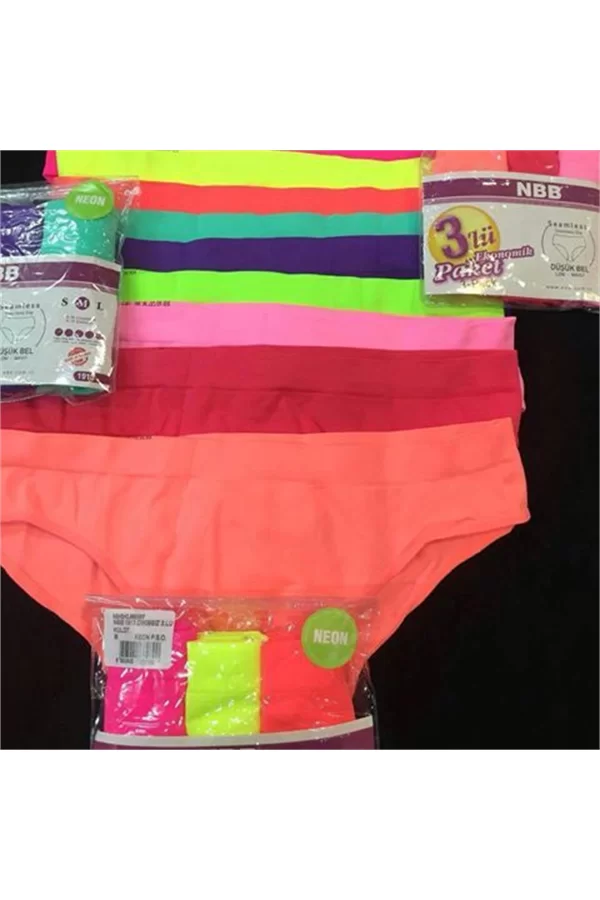 Nbb 1913 Düşük Bel Üçlü Paket Dikişsiz