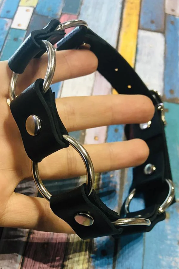 Özel Tasarım Deri Boyunluk Harness 1061