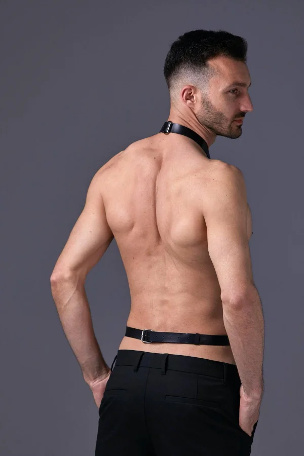 Pamuktenim Erkek  Fantezi Deri Harness Askı 2133
