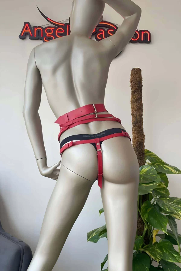Püskül Detaylı Şık Kırmızı Harness