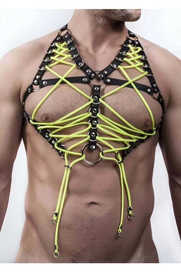 Seksi Erkek  Üst Lastik Harness - Brfm59