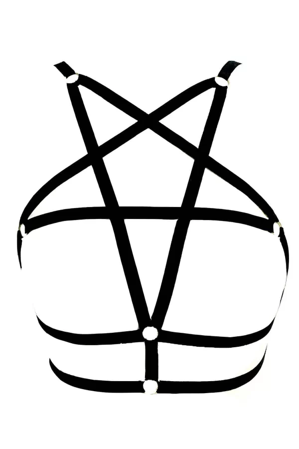 Seksi Göğüs Kafesli Harness