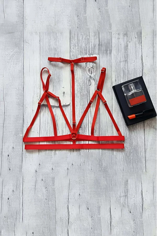 Şık Lastik Harness Sütyen - Brf143