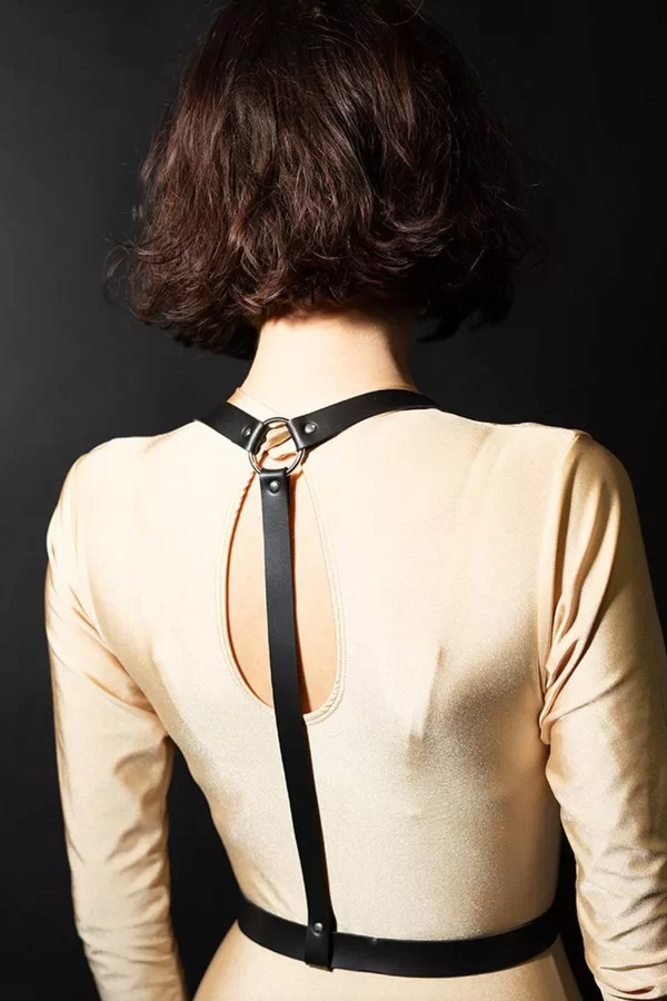 Siyah Deri Harness Askı 1067