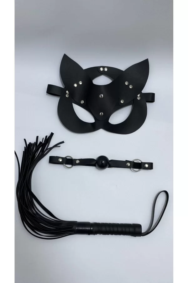 Siyah Maske Ağız Topu,3lü Set