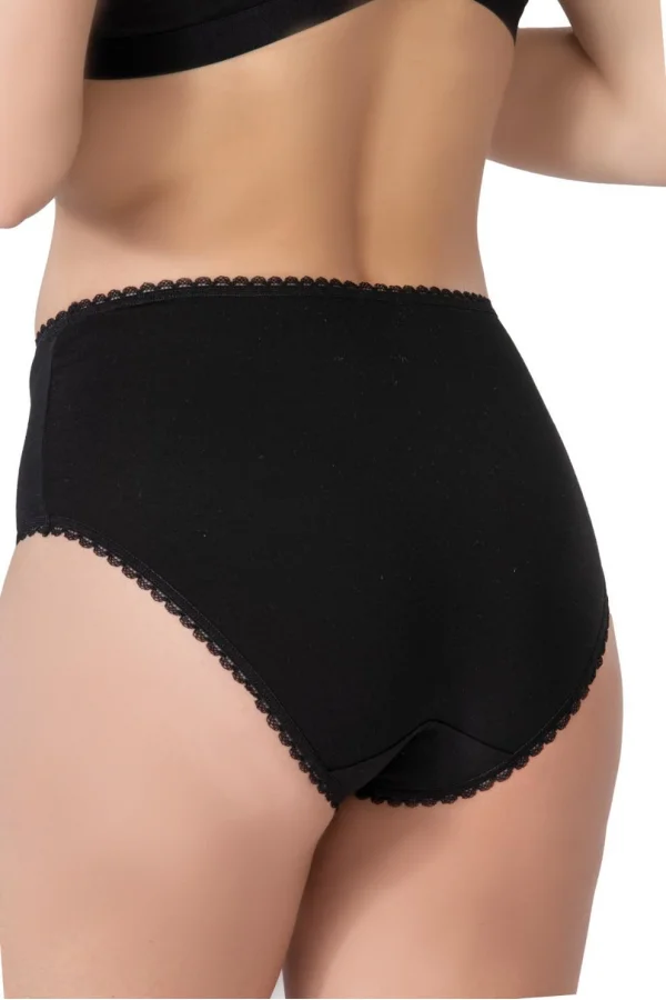 Siyah Mı Emay 1445 Modal Cotton Yüksekbel Dantelli Külot