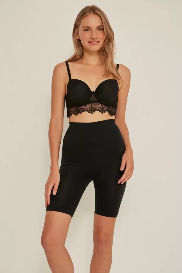 Siyah Mı Emay 3005 Soft Uzun Paçalı Boxer Korse