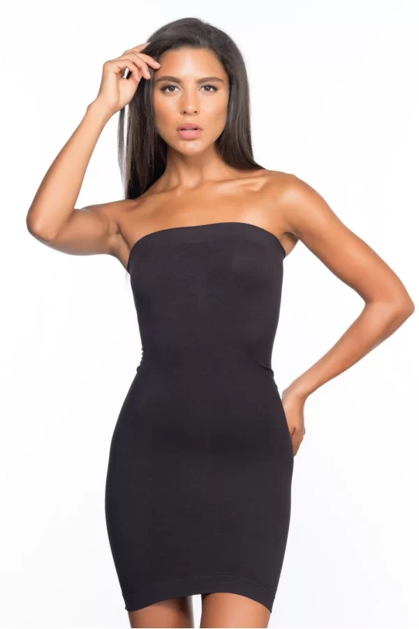 Siyah Mı Emay 5065 Straplez Elbise Korse