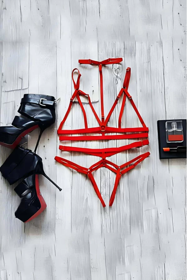 String - Sütyen Lastik Harness Takım - Brf144