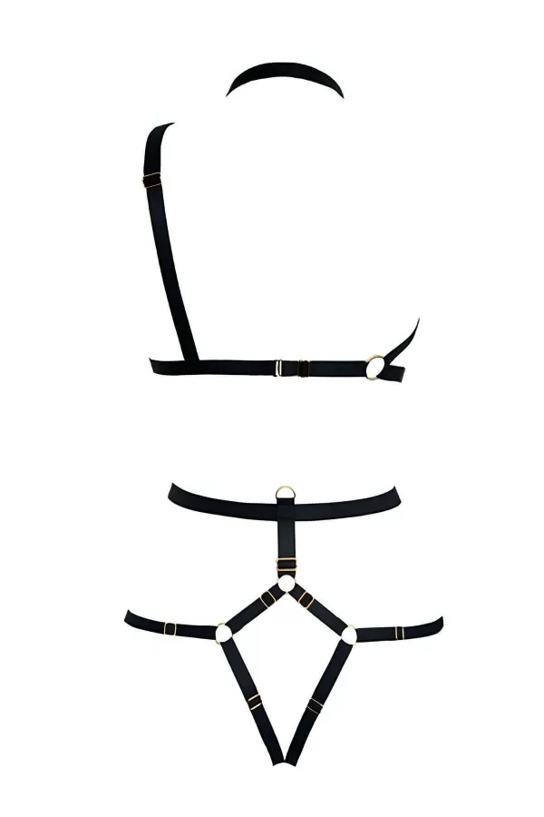 Tek Bacak Bağlantılı Seksi Lastik Harness - Brf375