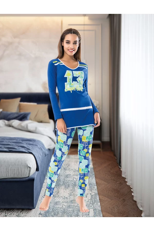Uzun Kol Kadın Pijama Takım 1118