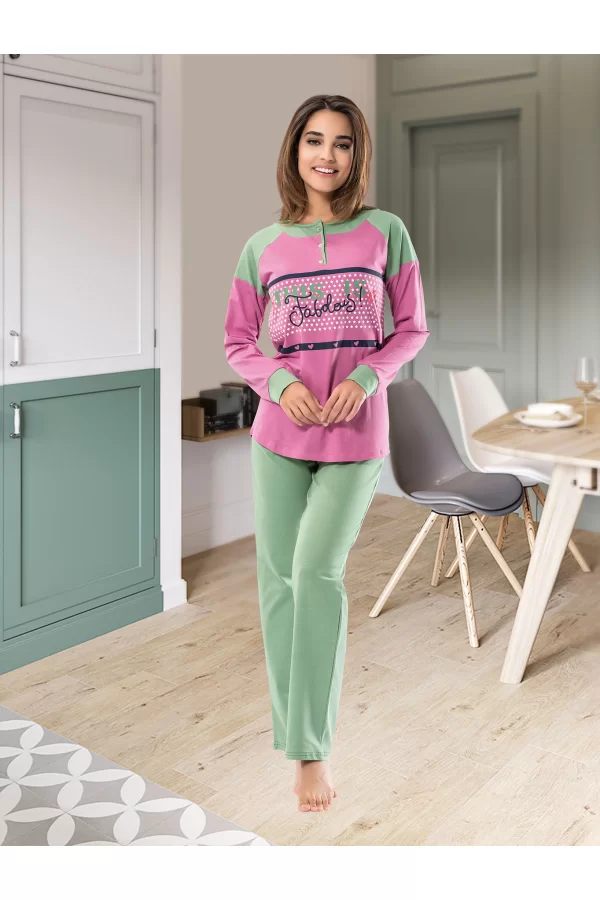 Uzun Kol Kadın Pijama Takım 1120