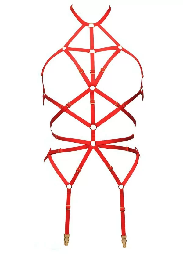 Vücudu Saran Seksi Jartiyer Harness - Brf151
