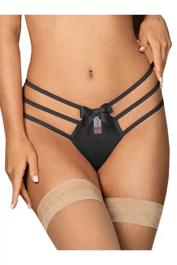 Yanları Lastikli Siyah Kadın Fantezi G String