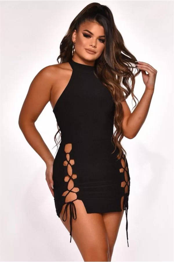 Yırbrfaçlı Mini Elbise