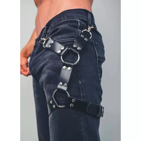 Bacağı Saran Seksi Deri Harness - Brfm51