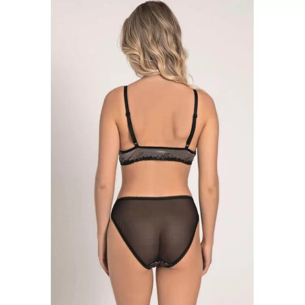 Balensiz Desteksiz Dolgusuz Dantelli Bralet Sütyen Ve Slip Takım 4209