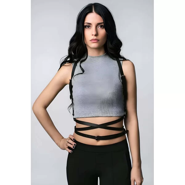 Body Üzeri Sexy Deri Harness - Brf198