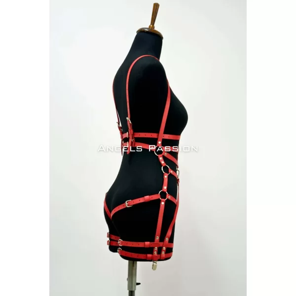 Deri Body Harness, Deri Dansçı Kostüm, Pole Dans Kostüm - Apft502