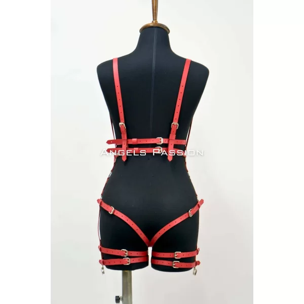 Deri Body Harness, Deri Dansçı Kostüm, Pole Dans Kostüm - Apft502