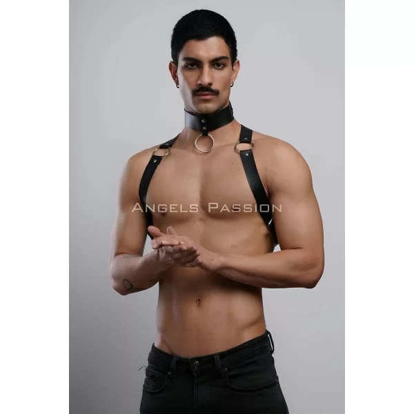 Erkek Choker Ve Göğüs Harness, Erkek Parti Giyim - Brfm35