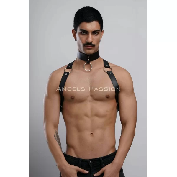 Erkek Choker Ve Göğüs Harness, Erkek Parti Giyim - Brfm35