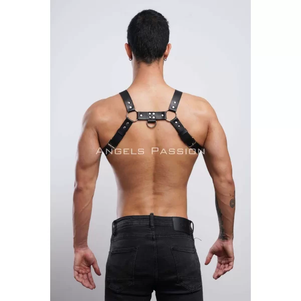 Erkek Göğüs Harness, Erkek Deri Pantolon Askısı, Erkek Clubwear - Brfm23