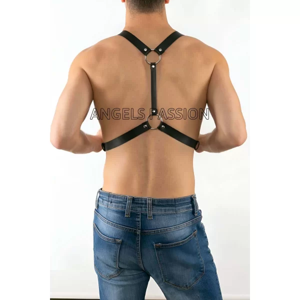 Erkek Göğüs Harness - Sexy Erkek Harness - Erkek Deri Aksesuar - Brfm27