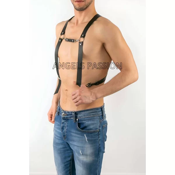 Erkek Göğüs Harness - Sexy Erkek Harness - Erkek Deri Aksesuar - Brfm27