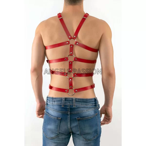 Seksi Erkek Body Harness, Deri Erkek Body Harness - Brfm54