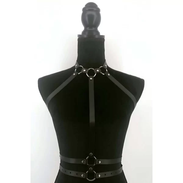 Tasma Ve Bel Detaylı Şık Deri Harness - Brf545