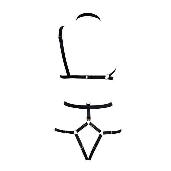 Tek Bacak Bağlantılı Seksi Lastik Harness - Brf375