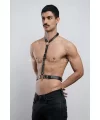 Deri Boyundan Askılı Erkek Harness, Clubwear, Leather Partywear - Brfm124