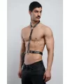 Deri Boyundan Askılı Erkek Harness, Clubwear, Leather Partywear - Brfm124