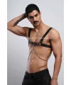 Erkek Gömlek Kemeri, Zincirli Göğüs Harness, Partywear, Clubwear - Brfm109